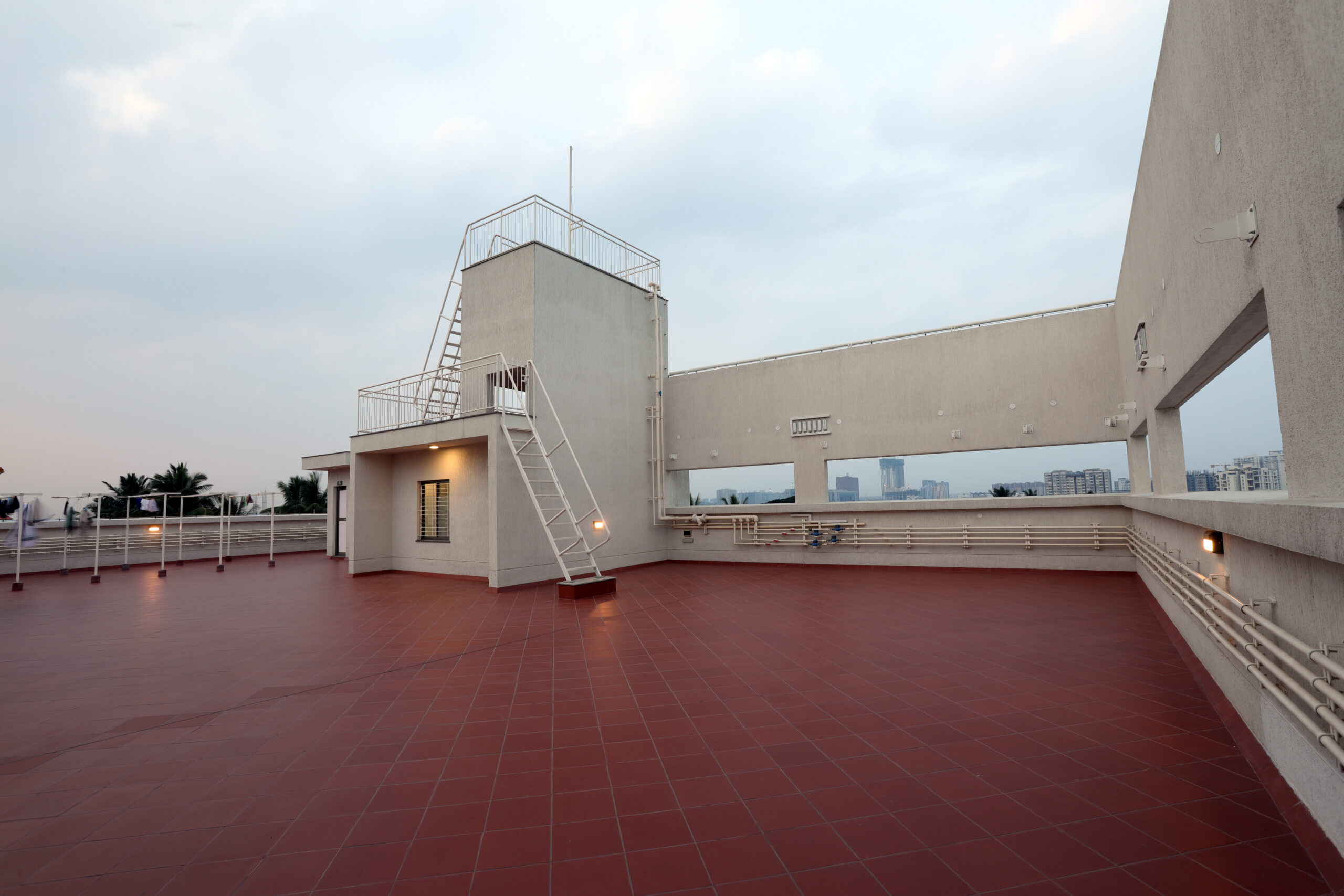 Rooftop view of luxury apartments at BHADRA LANDMARK Mahalakshmi Layout Bengaluru