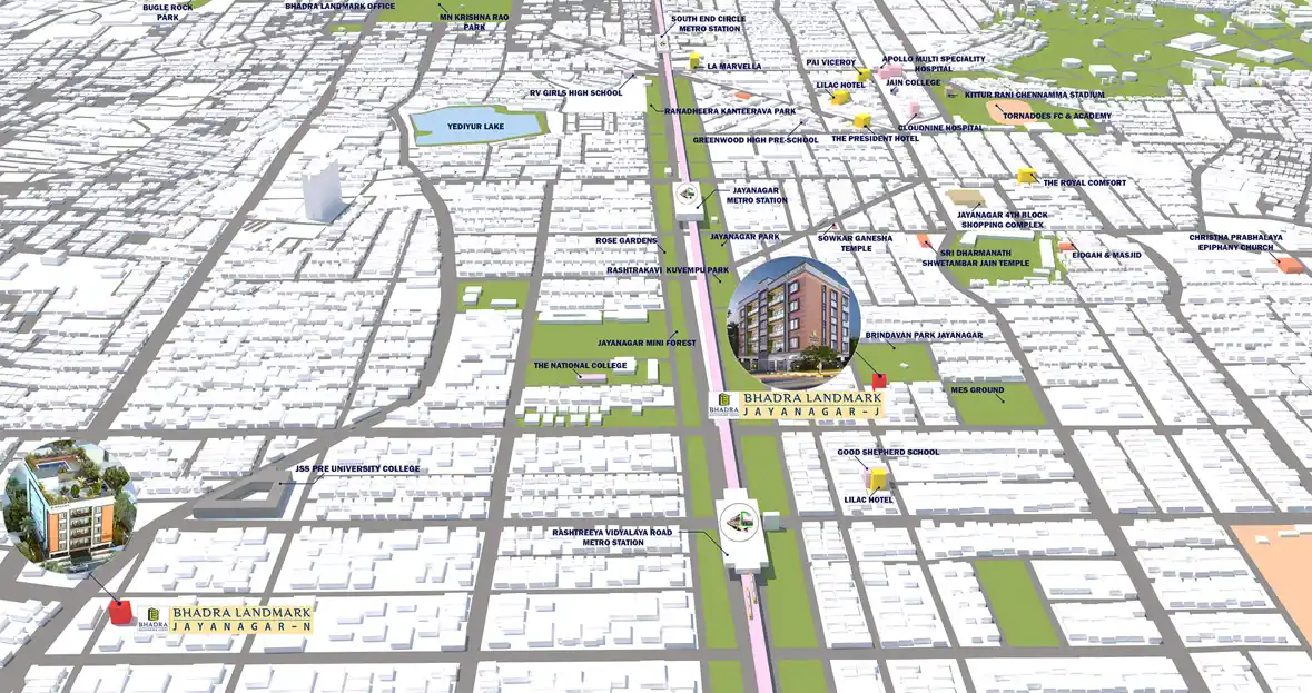 Location map of BHADRA Landmark Jayanagar